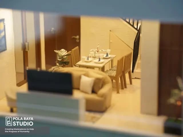 Interior Miniatur Rumah Pola Raya Studio